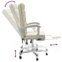 Silla de oficina reclinable cuero sintético crema de vidaXL, Sillas de oficina - Ref: Foro24-349656, Precio: 114,96 €, Descue...