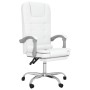 Silla de oficina reclinable masaje cuero sintético blanco de vidaXL, Sillas de oficina - Ref: Foro24-349672, Precio: 135,22 €...