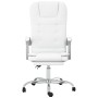 Silla de oficina reclinable masaje cuero sintético blanco de vidaXL, Sillas de oficina - Ref: Foro24-349672, Precio: 135,22 €...