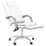 Silla de oficina reclinable masaje cuero sintético blanco de vidaXL, Sillas de oficina - Ref: Foro24-349672, Precio: 135,22 €...