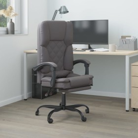 Gray synthetic leather massage reclining office chair by vidaXL, Office chairs - Ref: Foro24-349689, Price: 113,99 €, Discoun...