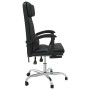 Reclining office chair with massage function, black synthetic leather by vidaXL, Office chairs - Ref: Foro24-349743, Price: 1...