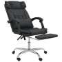 Reclining office chair with massage function, black synthetic leather by vidaXL, Office chairs - Ref: Foro24-349743, Price: 1...