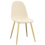 Dining chairs 4 units cream white velvet by vidaXL, dining chairs - Ref: Foro24-325688, Price: 232,93 €, Discount: %