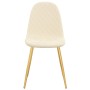 Dining chairs 4 units cream white velvet by vidaXL, dining chairs - Ref: Foro24-325688, Price: 232,93 €, Discount: %