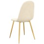 Dining chairs 4 units cream white velvet by vidaXL, dining chairs - Ref: Foro24-325688, Price: 232,93 €, Discount: %