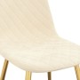 Dining chairs 4 units cream white velvet by vidaXL, dining chairs - Ref: Foro24-325688, Price: 232,93 €, Discount: %