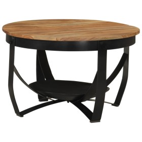 Iron and solid acacia wood coffee table Ø68x43 cm by vidaXL, Coffee table - Ref: Foro24-351673, Price: 118,58 €, Discount: %