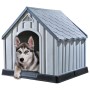 Gray doghouse 92x87x91 cm plastic by vidaXL, Dog kennels - Ref: Foro24-337894, Price: 147,60 €, Discount: %