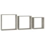 Estantes cubo de pared 3 unidades gris hormigón de vidaXL, Estantes y estanterías - Ref: Foro24-326721, Precio: 31,23 €, Desc...