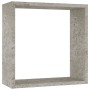 Estantes cubo de pared 3 unidades gris hormigón de vidaXL, Estantes y estanterías - Ref: Foro24-326721, Precio: 31,23 €, Desc...