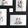 Collage photo frame for 4x photo (13x18 cm) black MDF by vidaXL, Photo frames - Ref: Foro24-332775, Price: 18,09 €, Discount: %