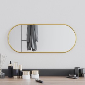 Golden oval wall mirror 60x25 cm by vidaXL, Mirrors - Ref: Foro24-348197, Price: 29,46 €, Discount: %