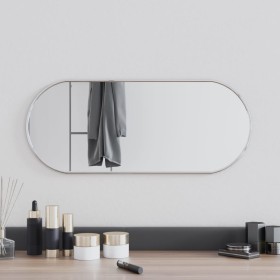 Silver oval wall mirror 60x25 cm by vidaXL, Mirrors - Ref: Foro24-348190, Price: 29,99 €, Discount: %