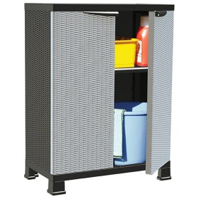 Kunststoff-Kleiderschrank im Rattan-Design, 68 x 39 x 92 cm von vidaXL, Schließfächer und Lagerschränke - Ref: Foro24-337898,...