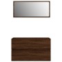 Set de muebles baño 2 pzas madera contrachapada marrón roble de vidaXL, Muebles de baño - Ref: Foro24-815740, Precio: 75,94 €...