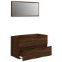 Set de muebles baño 2 pzas madera contrachapada marrón roble de vidaXL, Muebles de baño - Ref: Foro24-815740, Precio: 75,94 €...