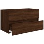 Set de muebles baño 2 pzas madera contrachapada marrón roble de vidaXL, Muebles de baño - Ref: Foro24-815740, Precio: 75,94 €...