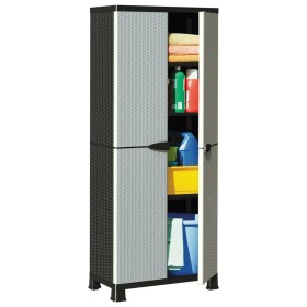 Kunststoff-Kleiderschrank im Rattan-Design, 68 x 39 x 171,5 cm von vidaXL, Schließfächer und Lagerschränke - Ref: Foro24-3378...