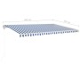 Automatic retractable blue and white awning 500x350 cm by vidaXL, Awnings - Ref: Foro24-3069026, Price: 564,59 €, Discount: %