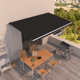 Toldo retráctil automático gris antracita 500x350 cm de vidaXL, Toldos - Ref: Foro24-3069029, Precio: 607,63 €, Descuento: %