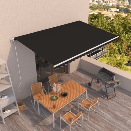 Anthracite gray automatic retractable awning 500x350 cm by vidaXL, Awnings - Ref: Foro24-3069029, Price: 607,63 €, Discount: %