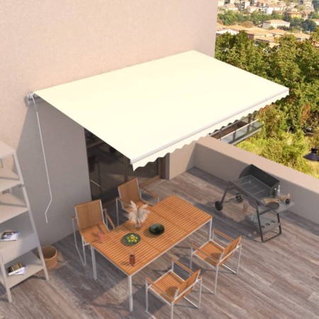 Toldo retráctil automático crema 500x350 cm de vidaXL, Toldos - Ref: Foro24-3069027, Precio: 575,99 €, Descuento: %