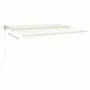 Cream automatic retractable awning 500x350 cm by vidaXL, Awnings - Ref: Foro24-3069027, Price: 577,53 €, Discount: %