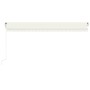 Cream automatic retractable awning 500x350 cm by vidaXL, Awnings - Ref: Foro24-3069027, Price: 577,53 €, Discount: %