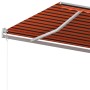 Retractable automatic awning in orange and brown, 500x350 cm. by vidaXL, Awnings - Ref: Foro24-3069030, Price: 605,27 €, Disc...