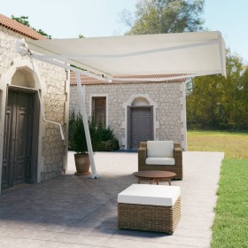 Automatic freestanding cream-colored awning 500x350 cm by vidaXL, Awnings - Ref: Foro24-3069667, Price: 676,99 €, Discount: %