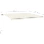 Toldo retráctil automático con postes crema 5x3,5 m de vidaXL, Toldos - Ref: Foro24-3070067, Precio: 655,99 €, Descuento: %