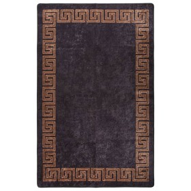 Alfombra lavable antideslizante negro y dorado 80x150 cm de vidaXL, Alfombras - Ref: Foro24-337928, Precio: 24,78 €, Descuent...