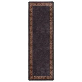 Alfombra lavable antideslizante negro y dorado 80x300 cm de vidaXL, Alfombras - Ref: Foro24-337929, Precio: 34,63 €, Descuent...