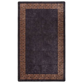 Alfombra lavable antideslizante negro y dorado 190x300 cm de vidaXL, Alfombras - Ref: Foro24-337932, Precio: 87,36 €, Descuen...