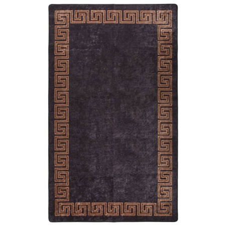 Alfombra lavable antideslizante negro y dorado 190x300 cm de vidaXL, Alfombras - Ref: Foro24-337932, Precio: 85,99 €, Descuen...