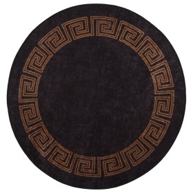 Black and gold non-slip washable rug φ120 cm by vidaXL, Rugs - Ref: Foro24-337933, Price: 24,61 €, Discount: %