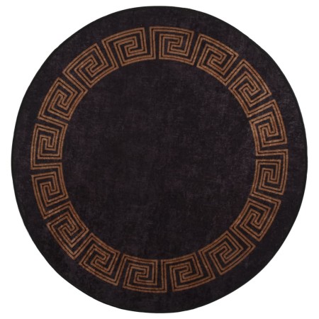 Black and gold non-slip washable rug φ120 cm by vidaXL, Rugs - Ref: Foro24-337933, Price: 24,96 €, Discount: %