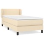 Cama box spring con colchón tela color crema 90x190 cm de vidaXL, Camas y somieres - Ref: Foro24-3126050, Precio: 321,30 €, D...