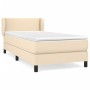 Cama box spring con colchón tela color crema 90x190 cm de vidaXL, Camas y somieres - Ref: Foro24-3126130, Precio: 317,46 €, D...