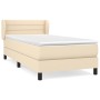 Cama box spring con colchón tela color crema 90x190 cm de vidaXL, Camas y somieres - Ref: Foro24-3126290, Precio: 323,14 €, D...