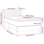 Cama box spring con colchón tela marrón oscuro 90x190 cm de vidaXL, Camas y somieres - Ref: Foro24-3126448, Precio: 321,55 €,...