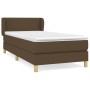 Cama box spring con colchón tela marrón oscuro 90x190 cm de vidaXL, Camas y somieres - Ref: Foro24-3126608, Precio: 313,33 €,...