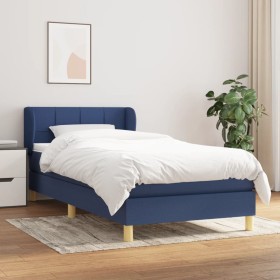 Cama box spring con colchón tela azul 80x200 cm de vidaXL, Camas y somieres - Ref: Foro24-3126763, Precio: 312,99 €, Descuent...