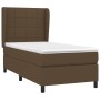 Cama box spring con colchón tela marrón oscuro 90x190 cm de vidaXL, Camas y somieres - Ref: Foro24-3127928, Precio: 373,09 €,...