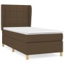 Cama box spring con colchón tela marrón oscuro 90x190 cm de vidaXL, Camas y somieres - Ref: Foro24-3128488, Precio: 373,89 €,...