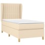 Cama box spring con colchón tela color crema 90x190 cm de vidaXL, Camas y somieres - Ref: Foro24-3128650, Precio: 373,42 €, D...