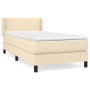 Box spring bed with cream fabric mattress 90x190 cm by vidaXL, Beds and slatted bases - Ref: Foro24-3129518, Price: 331,33 €,...