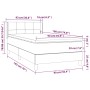 Cama box spring con colchón tela marrón oscuro 90x190 cm de vidaXL, Camas y somieres - Ref: Foro24-3129676, Precio: 306,47 €,...