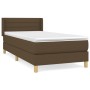 Cama box spring con colchón tela marrón oscuro 90x190 cm de vidaXL, Camas y somieres - Ref: Foro24-3130316, Precio: 319,96 €,...